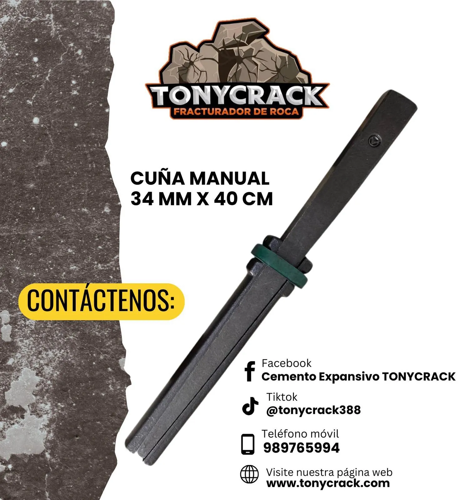  Cuña Manual 34MM X 40CM